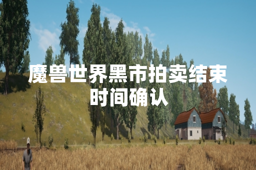 魔兽世界黑市拍卖结束时间确认 魔兽世界黑市拍卖结束时间确认