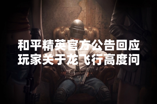 和平精英官方公告回应玩家关于龙飞行高度问题