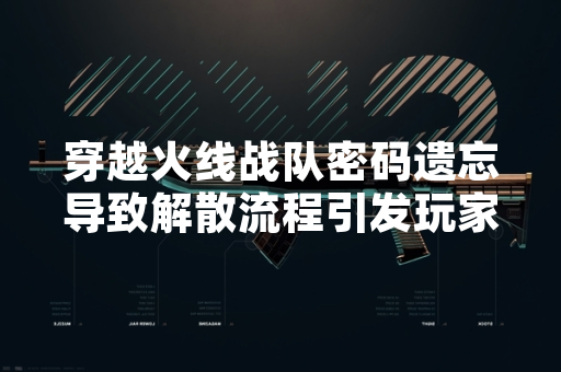 穿越火线战队密码遗忘导致解散流程引发玩家关注