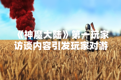 《神魔大陆》第一玩家访谈内容引发玩家对游戏内投资策略关注