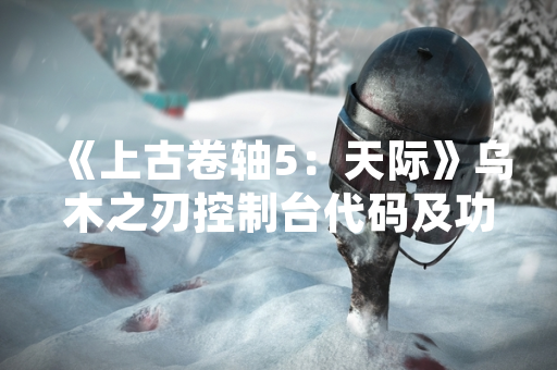 《上古卷轴5：天际》乌木之刃控制台代码及功能获Bethesda官方确认