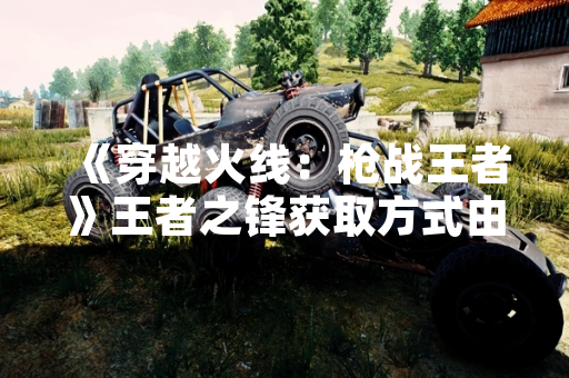 《穿越火线：枪战王者》王者之锋获取方式由官方活动确认