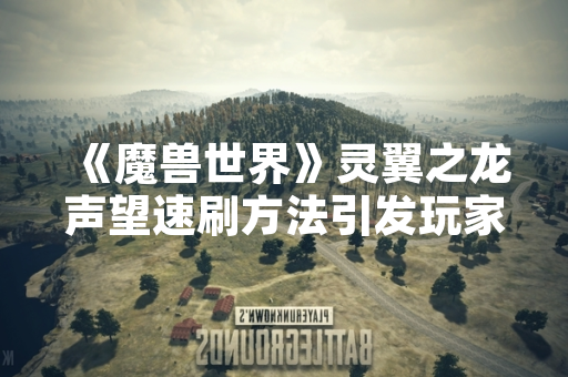 《魔兽世界》灵翼之龙声望速刷方法引发玩家社区广泛讨论