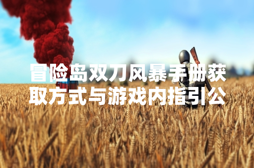冒险岛双刀风暴手册获取方式与游戏内指引公布