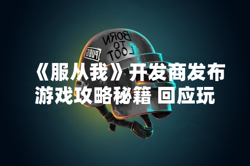 《服从我》开发商发布游戏攻略秘籍 回应玩家操作需求