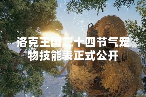 洛克王国二十四节气宠物技能表正式公开