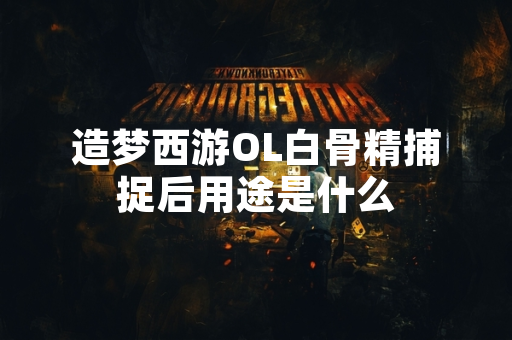 造梦西游OL白骨精捕捉后用途是什么