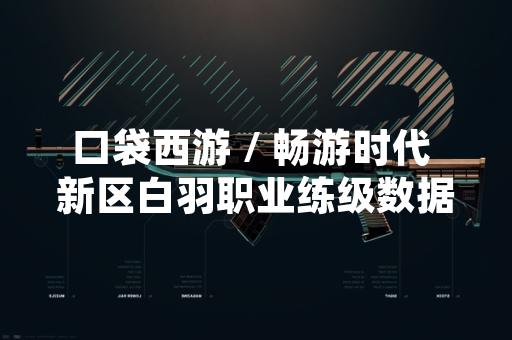 口袋西游 / 畅游时代 新区白羽职业练级数据与官方优化方案公布