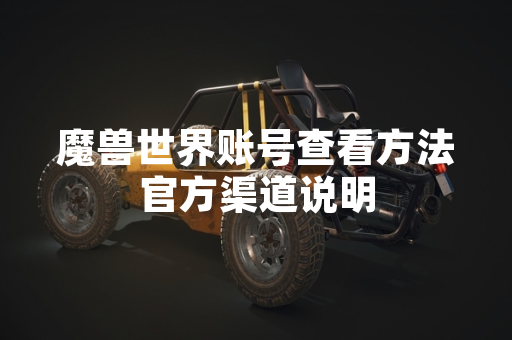 魔兽世界账号查看方法官方渠道说明