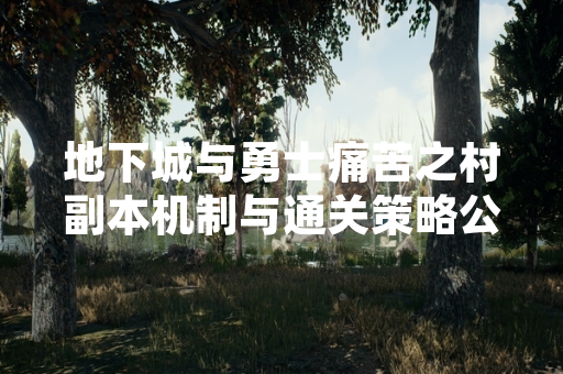 地下城与勇士痛苦之村副本机制与通关策略公布